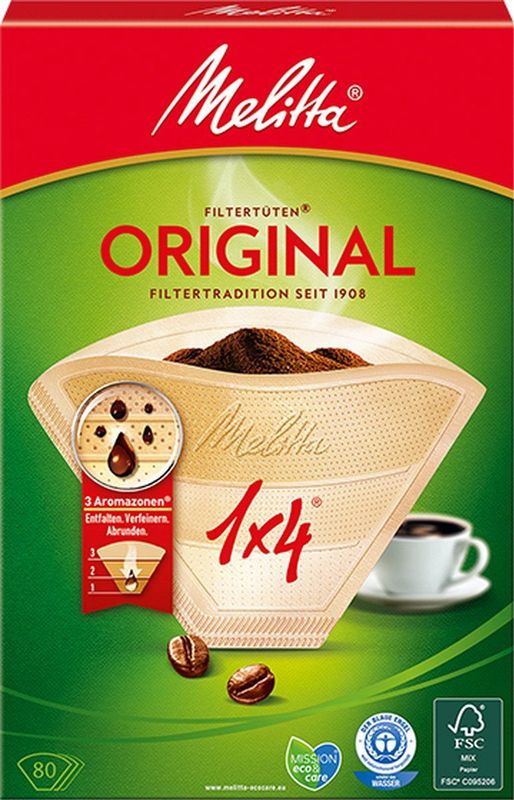 Melitta Original 1x4 brown (80 pcs) Coffee Filters