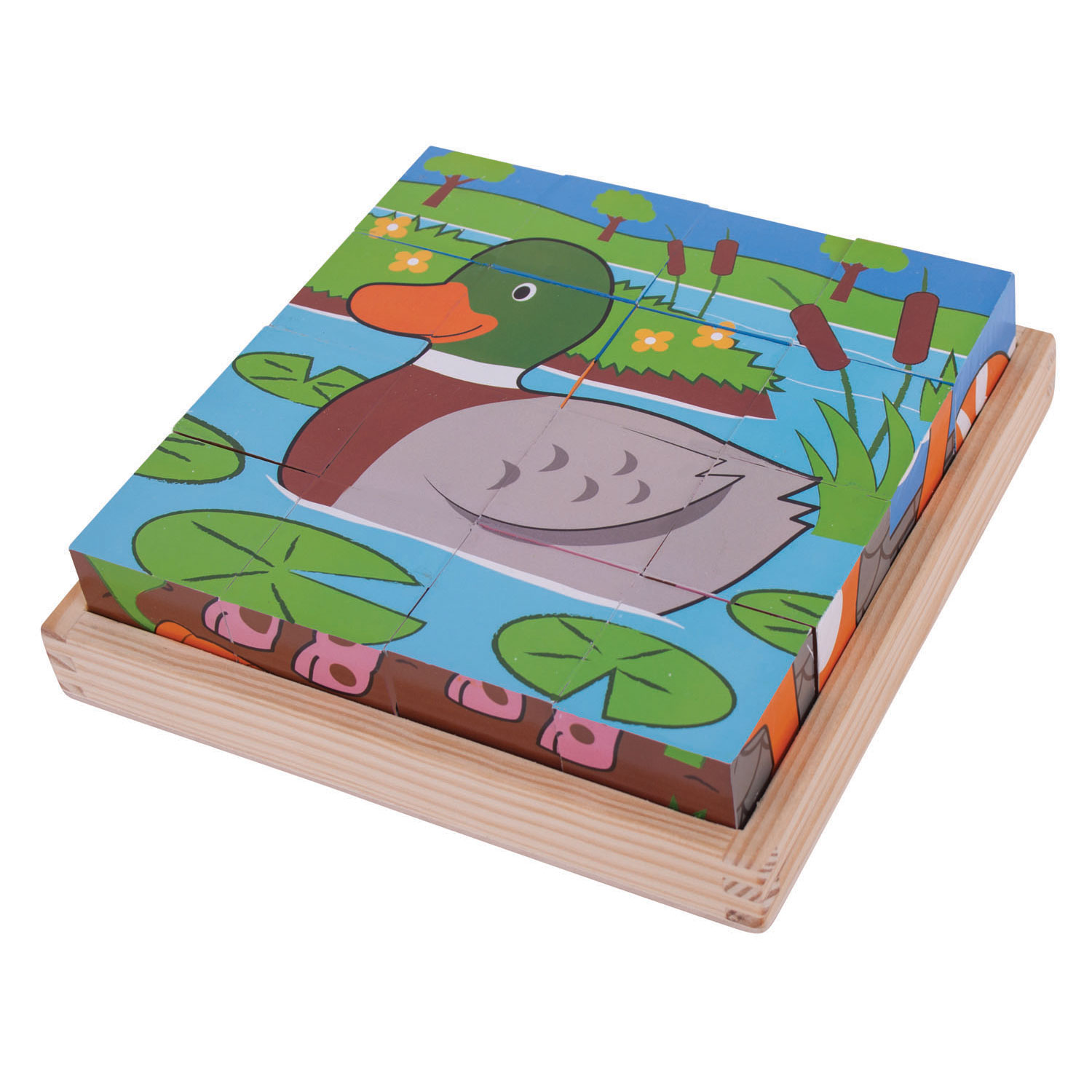 Bigjigs Houten Blokpuzzel Boerderijdieren