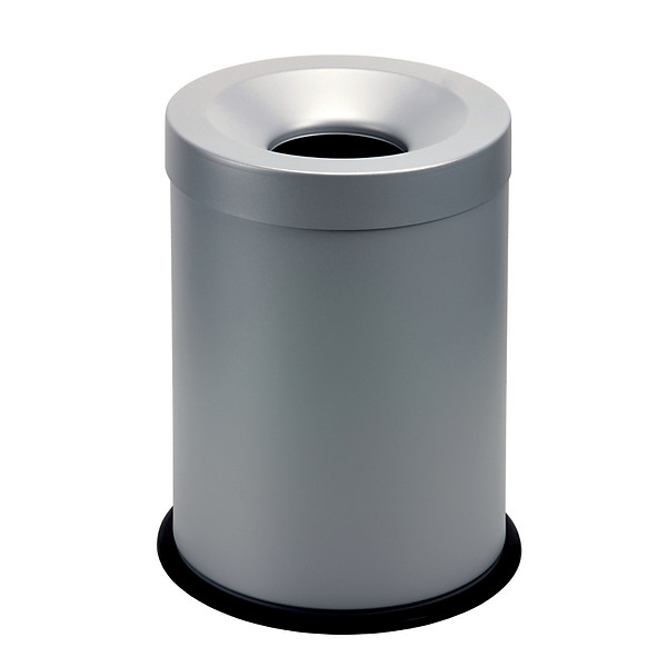 Corbeille anti-feu grise 15 litres