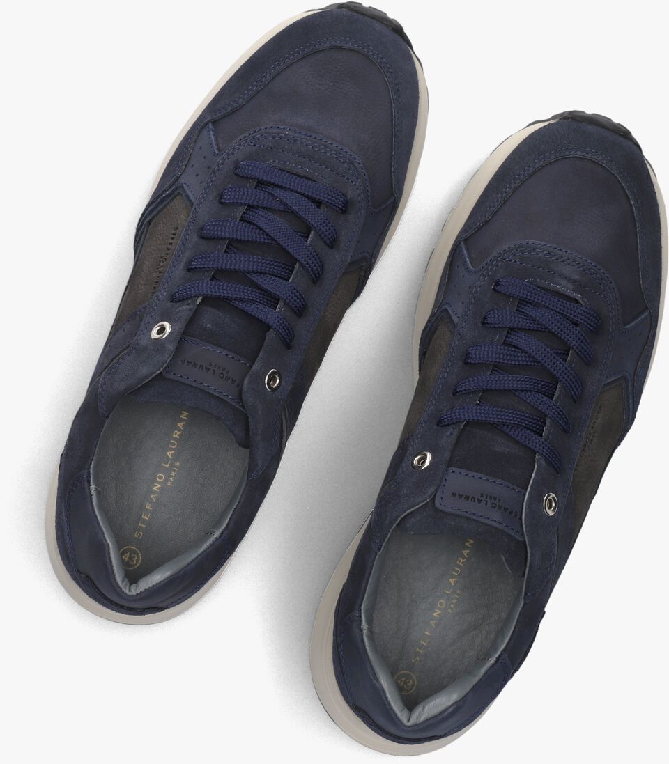 donkerblauwe stefano lauran lage sneakers star 005