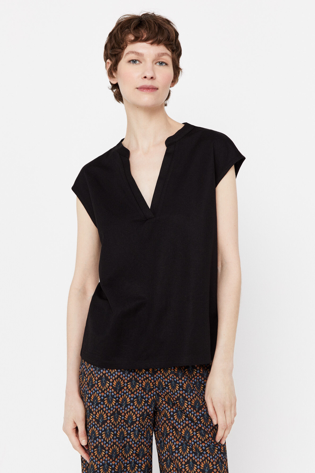 Blusa de malha piqué - Preta