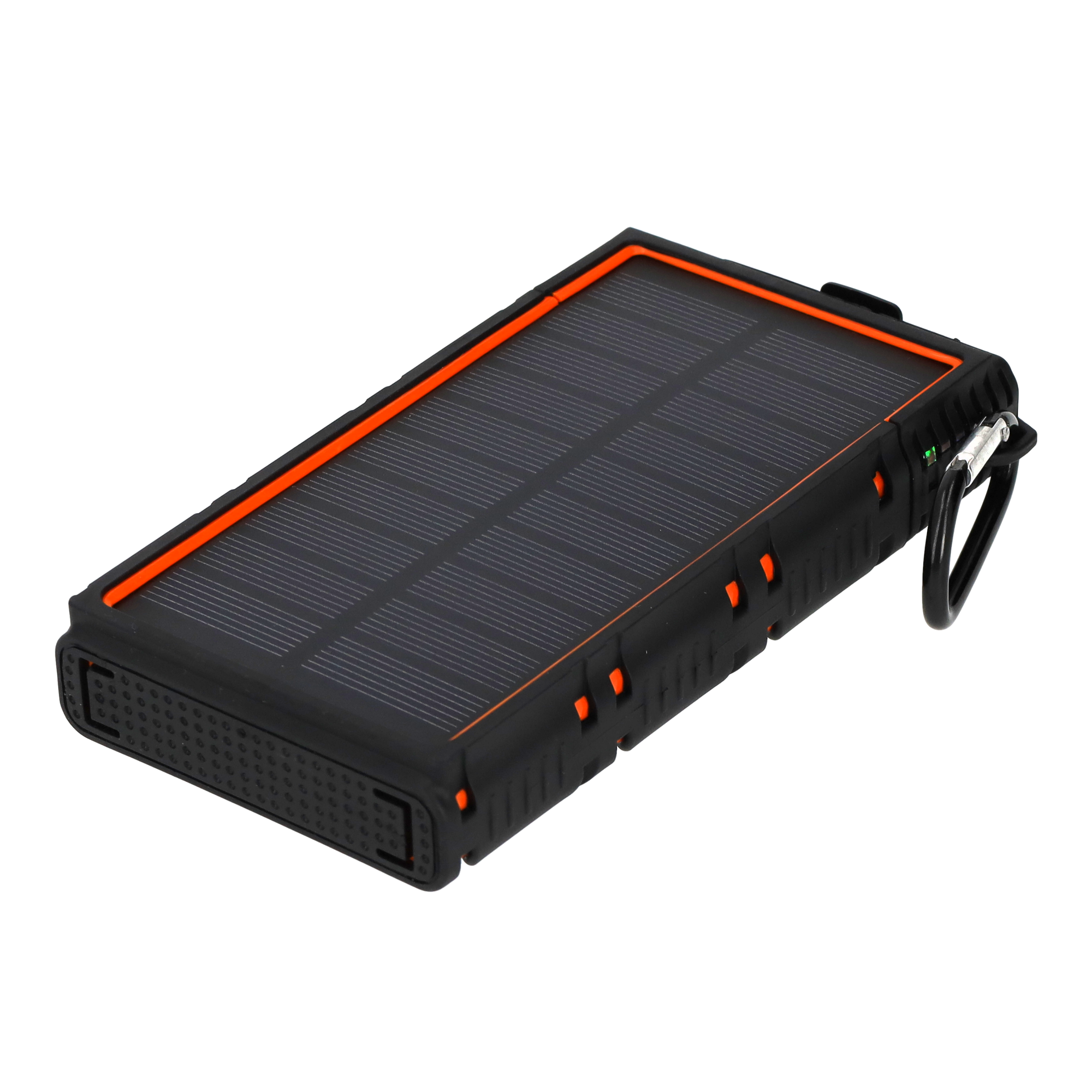Spritzwassergeschütze 1.5W Outdoor Solar Powerbank 10000mAh mit Taschenlampe (IP66) - Schwarz / Orange