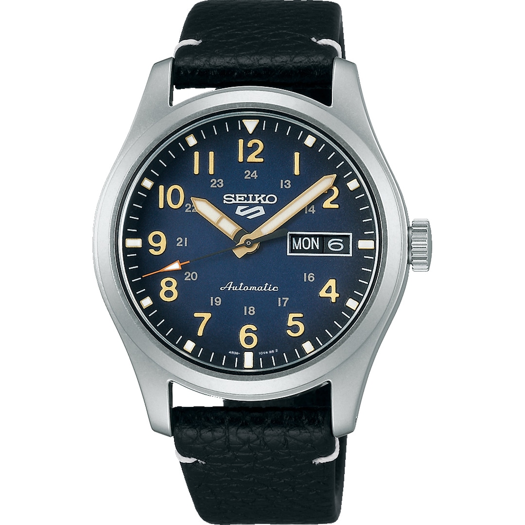 Seiko 5 Sports Automatik Day-Date Schwarz / Blau
