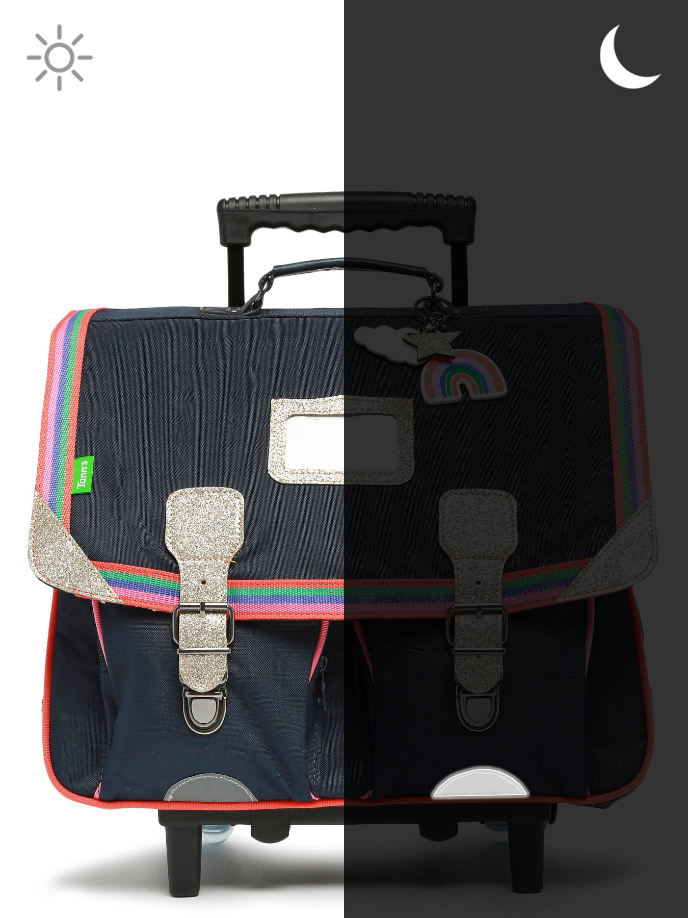 Cartable  roulettes 2 compartiments TANN'S