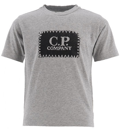 C.P. Company T-Shirt - Grau Meliert m. Schwarz