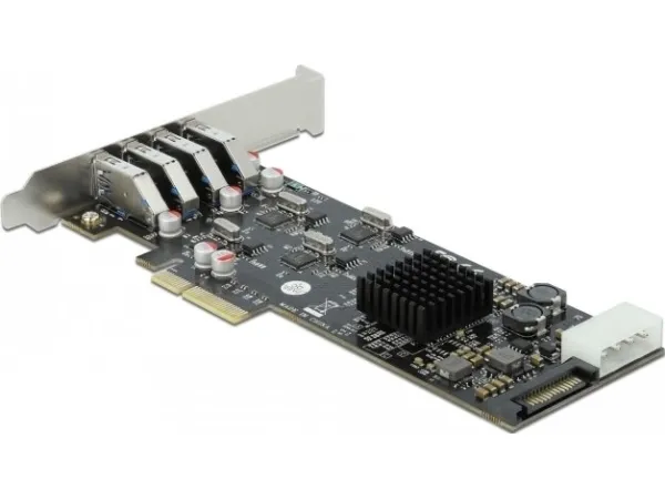 Delock - USB-adapter - PCIe 2.0 x4 lavprofil - USB 3.2 Gen 1 x 4