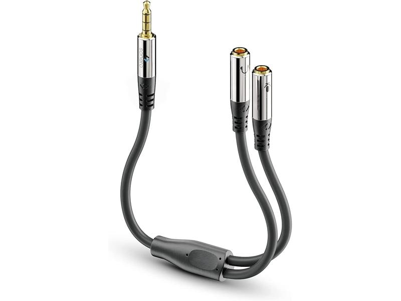 sonero Audio-Kabel 3.5 mm Klinke - 3.5 mm Klinke 0.25 m Sonero 3.5mm auf 2x 3.5mm Audio Adapter Kabel 0.25m