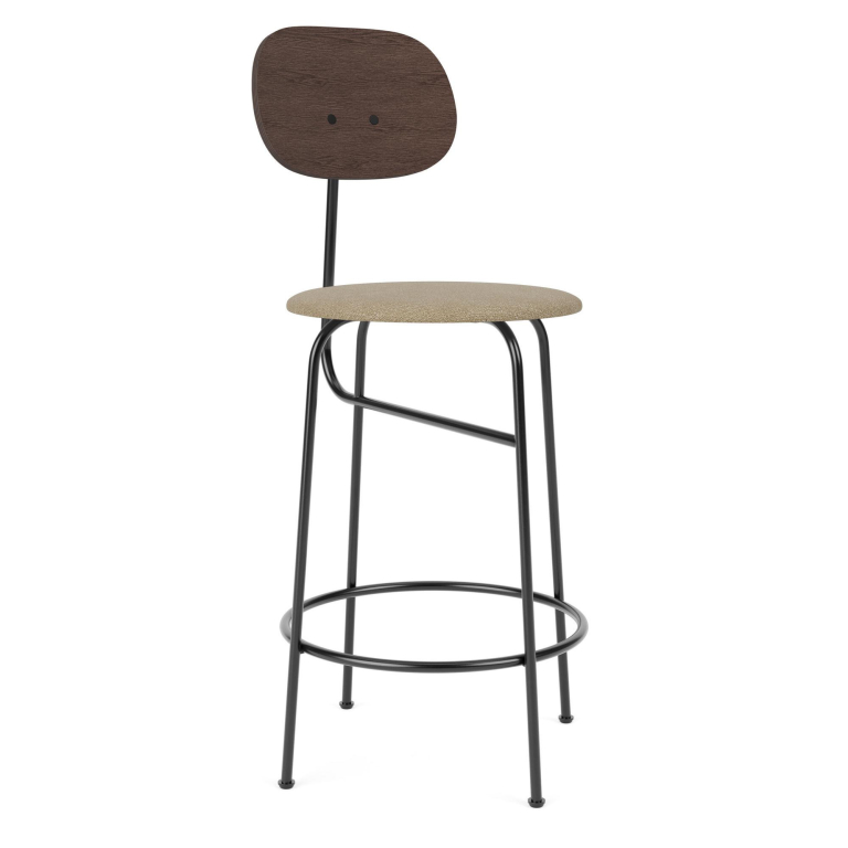 Audo Copenhagen Afteroom Counter Plus barkruk H97 zitting Bouclé 02 donker