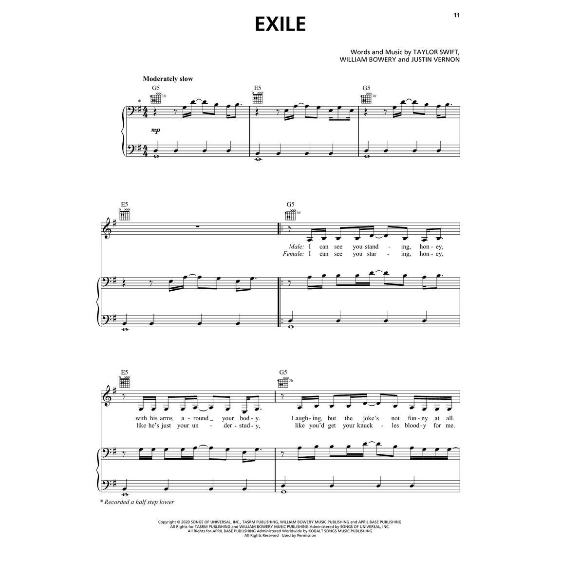 Hal Leonard Taylor Swift Folklore voor piano, zang en gitaar
