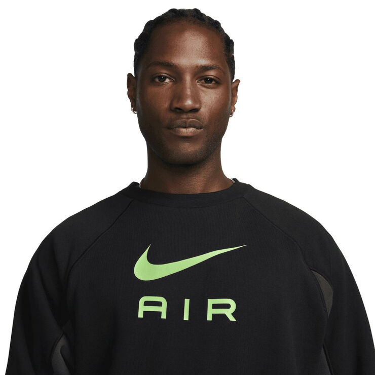 Nike sportswear air french terry sweatshirt Black/dk smoke grey/ghost gree