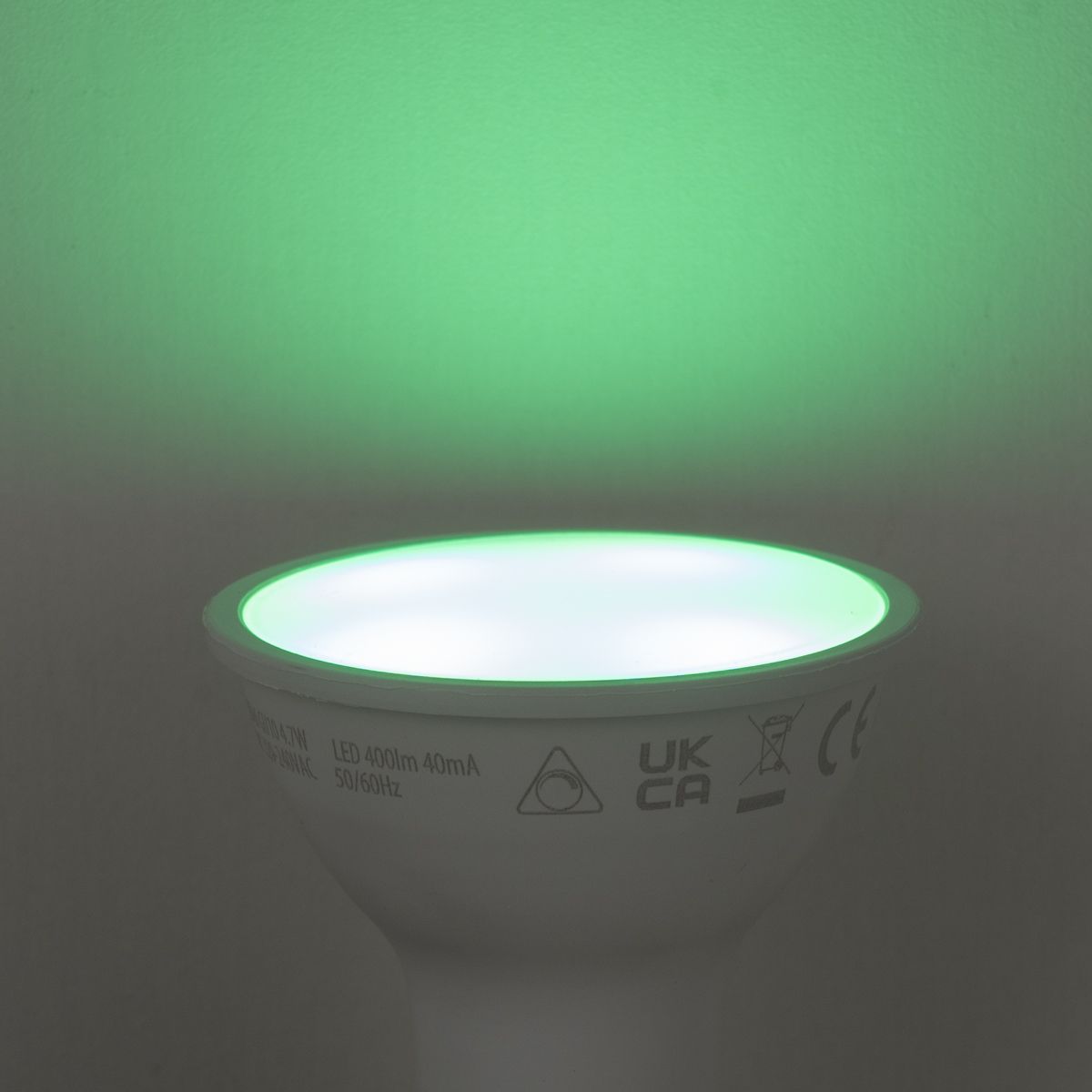Smart GU10 50mm dimbare LED lamp opaal RGBW 4.7W 400 lm 2700-6500K