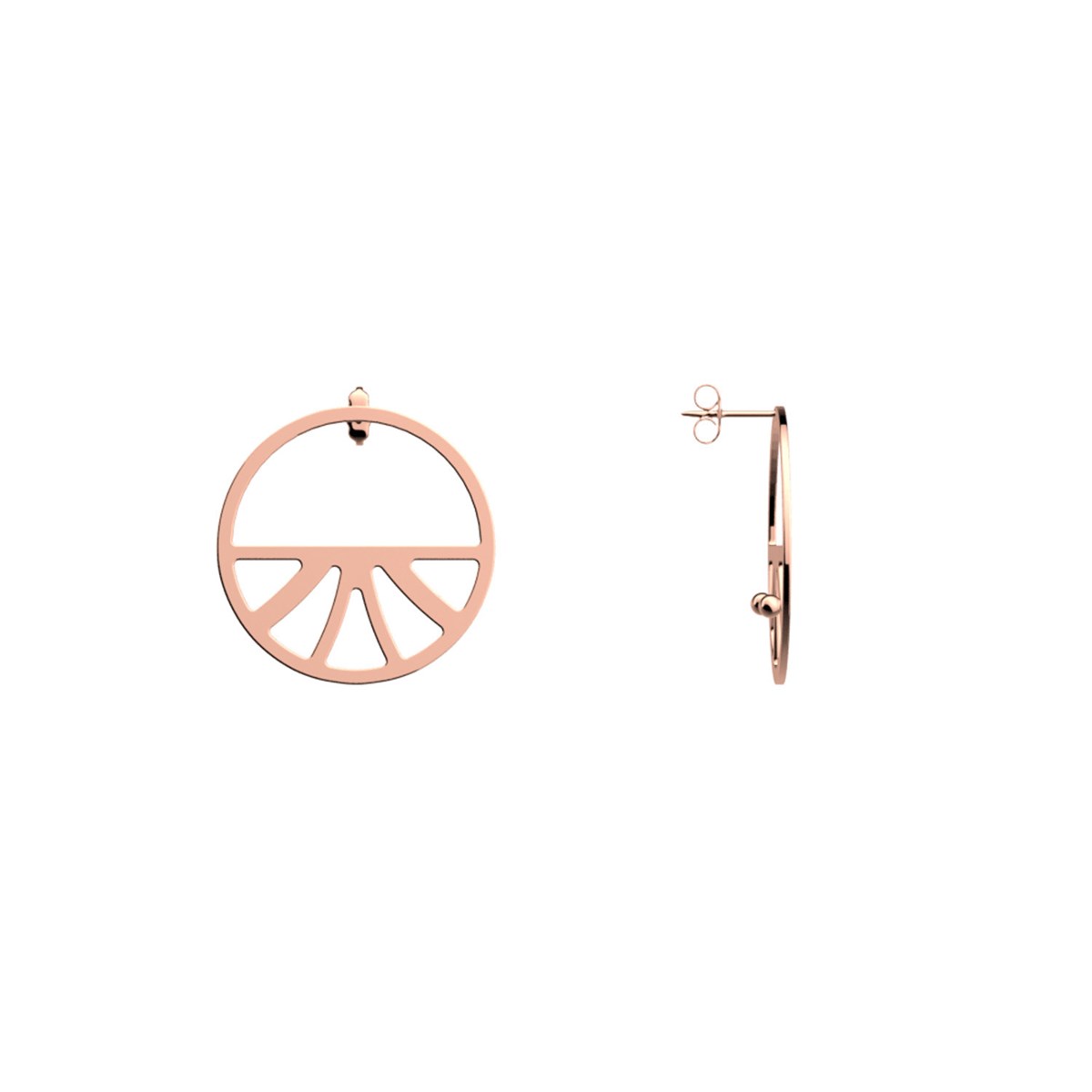 Créoles Les Georgettes Papyrus rosées 30mm