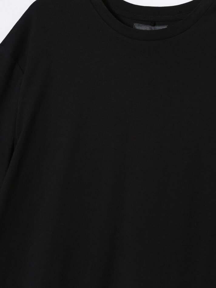 Camiseta oversized de manga curta - Preta