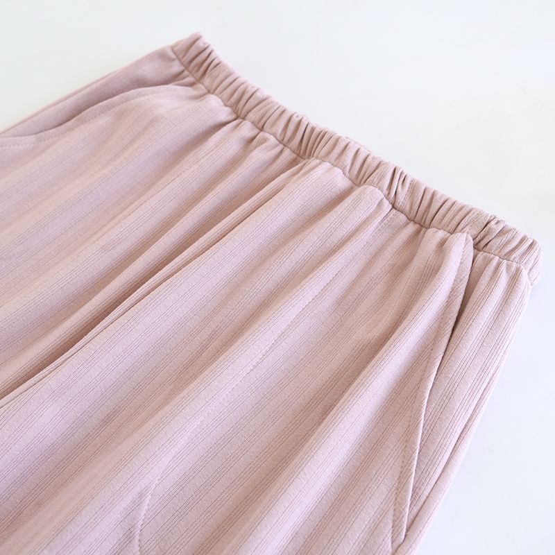 Somnus - Koppel bijpassende pyjamabroek met elastische taille en rechte pijpen (verschillende ontwerpen)