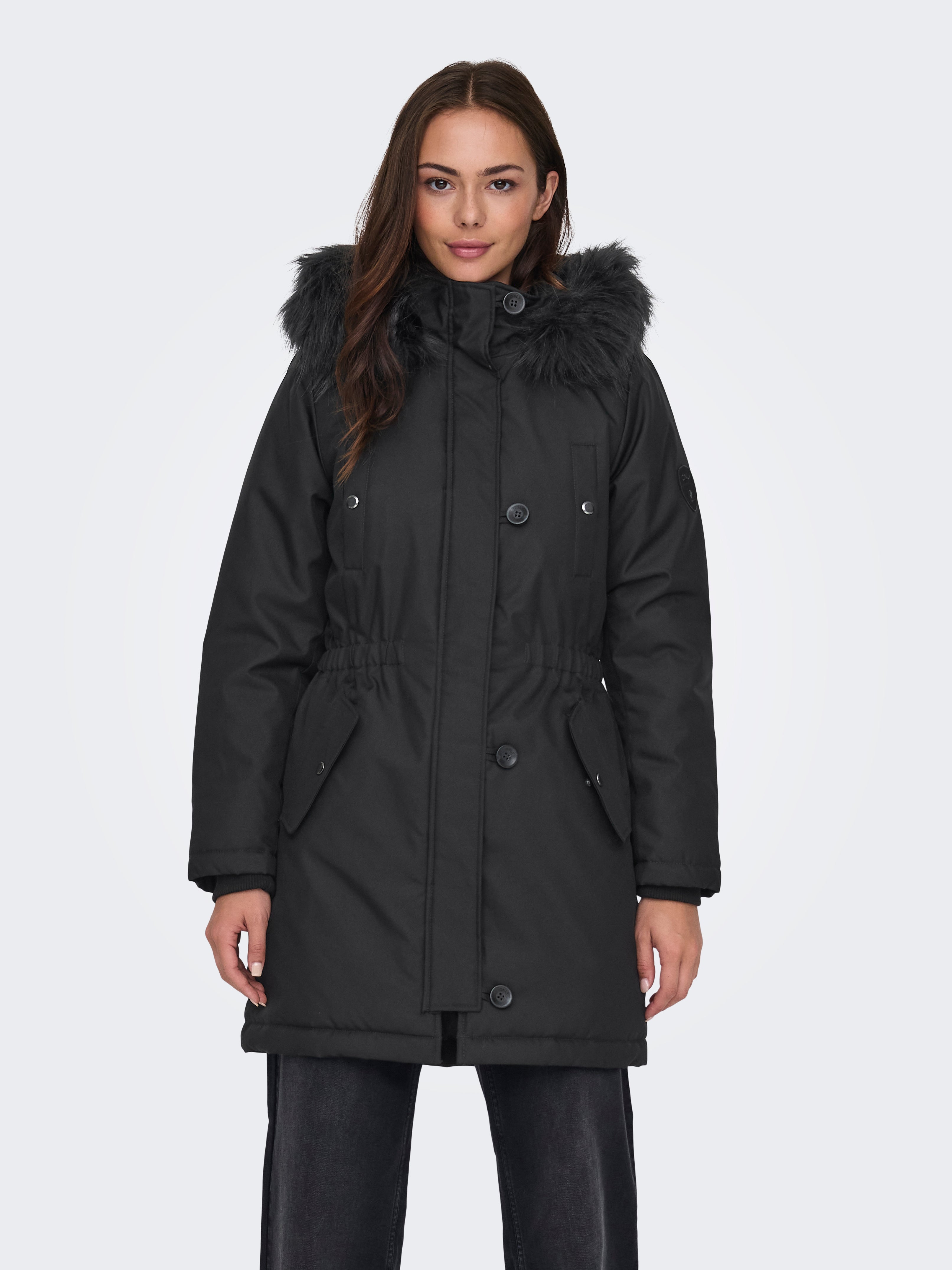 ONLIRIS Langer Parka Black