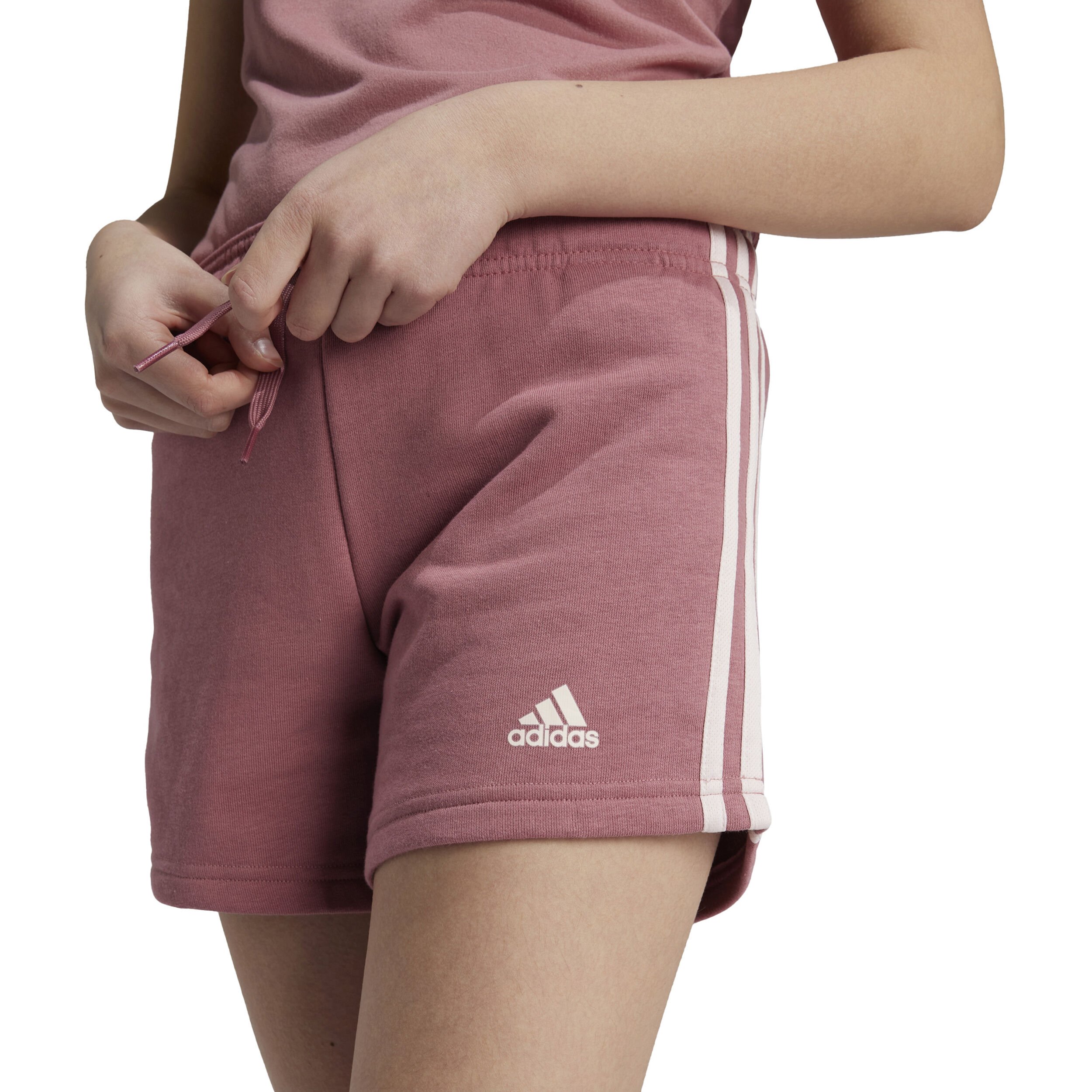 adidas 3 Stripes Shorts Enfants - Vieux Rose