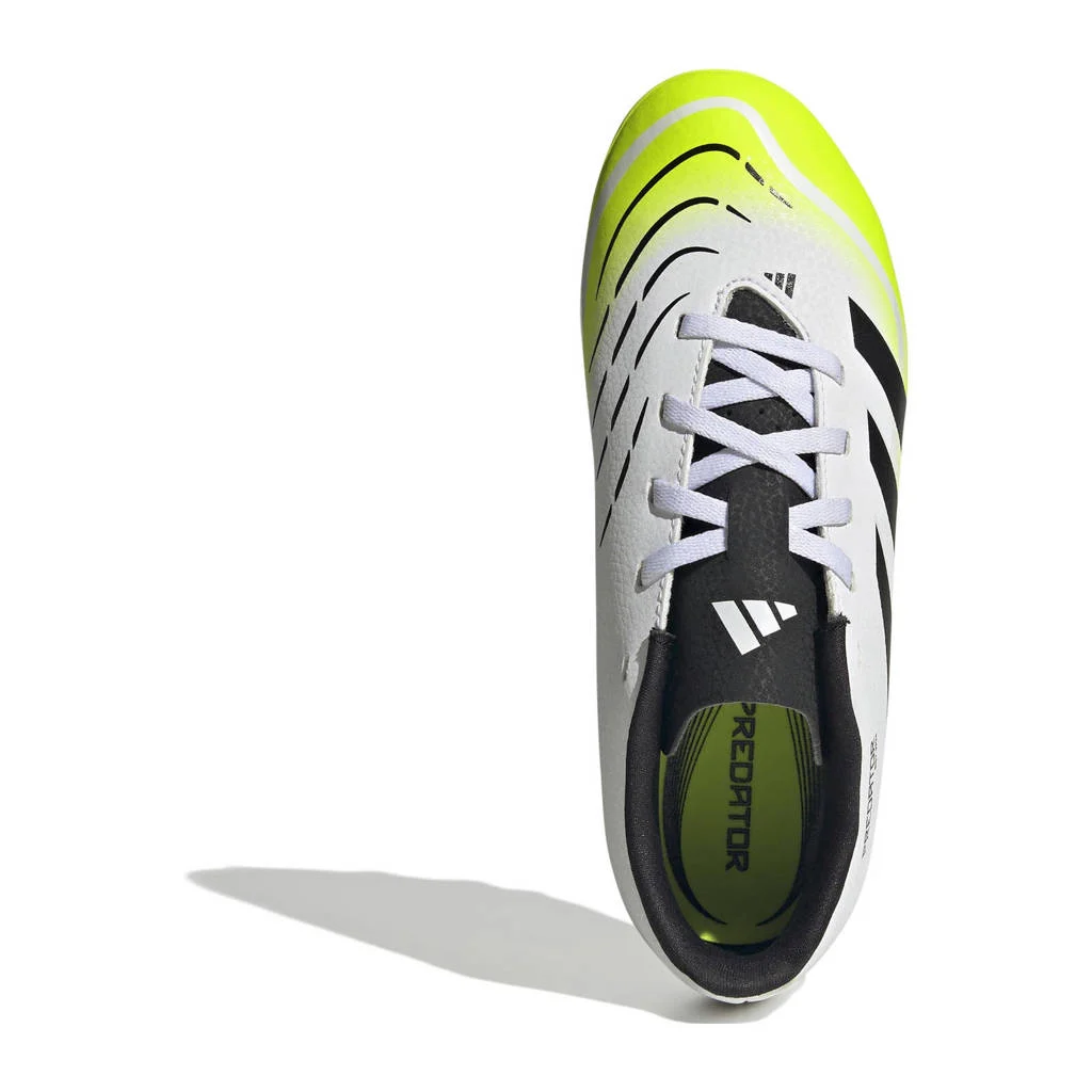adidas Performance Predator ClubFG/MG Salajunior voetbvalschoenen wit/geel/zwart