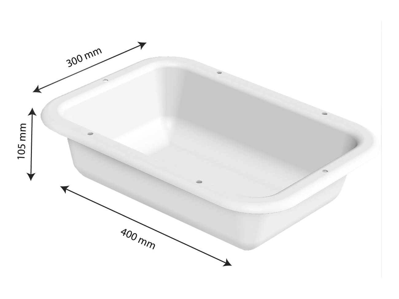 Demi bac à diviseuse 7 L - 40 x 30 x 10,5 cm - Gilac