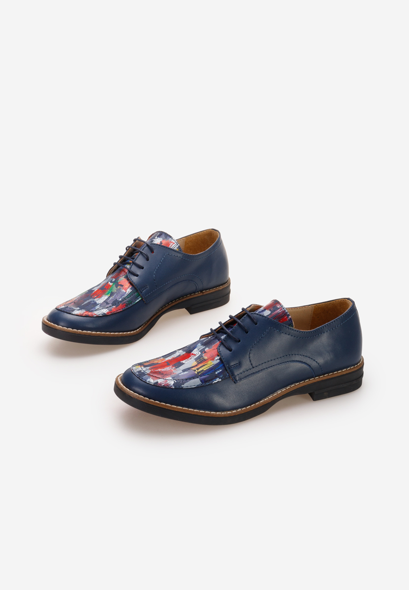 Chaussures derby en cuir marine Radiant V5