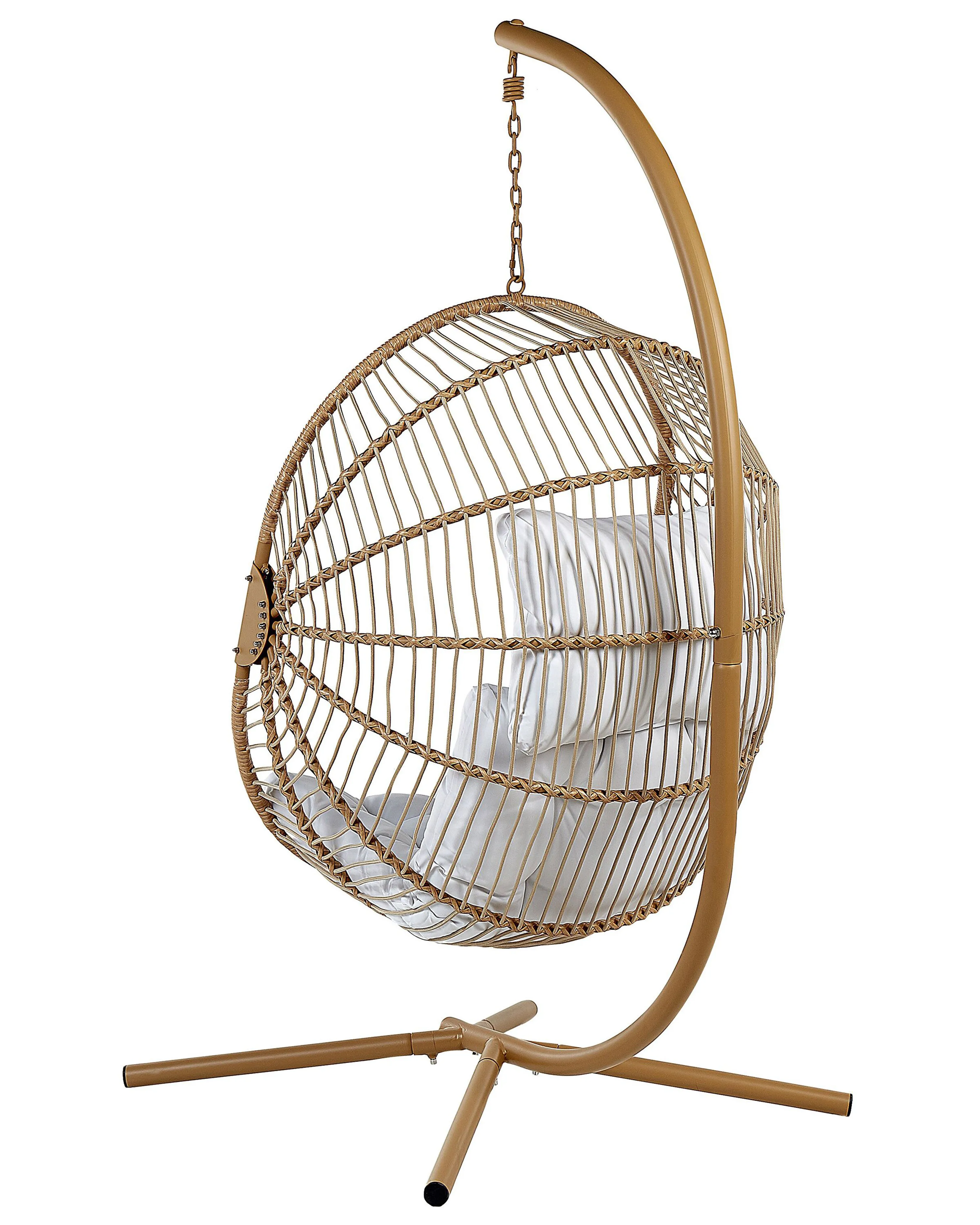 Hangstoel met standaard ACRI PE rotan Beige