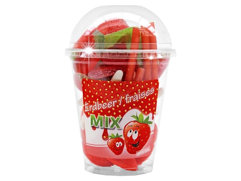 Snack Service Gummibonbons Erdbeer Mix 200 g Kaubonbonmix mit Erdbeeraroma