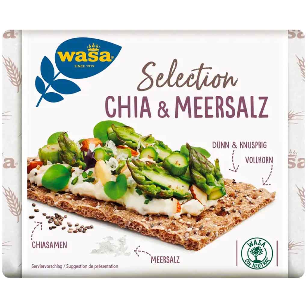 Wasa Knäckebrot Selection Chia & Meersalz 245g MHD:30.11.25