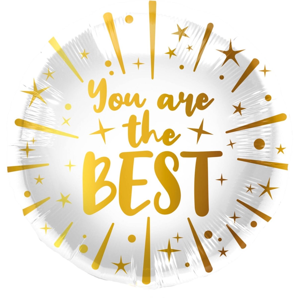Goud Witte Helium Ballon You Are The Best Leeg 45cm