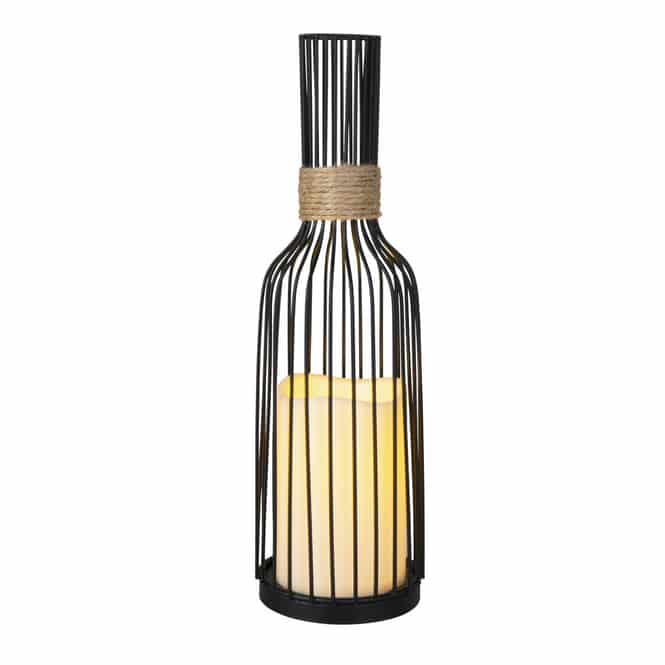 Lampe mit LED Kerze - ca. 10 x 32 cm