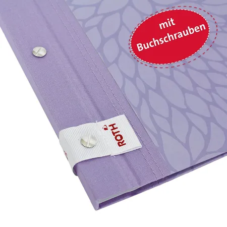 Roth Zeugnismappe Pattern mit Buchschrauben Lila Paradise, A4