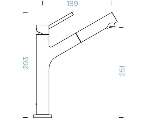 Keukenkraan met eengreepsmengkraan DION chroom 510120