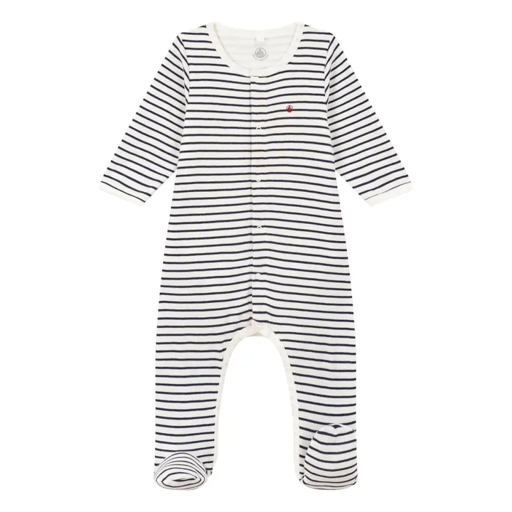 Petit Bateau Pyjama Malo Rayé | Bleu marine