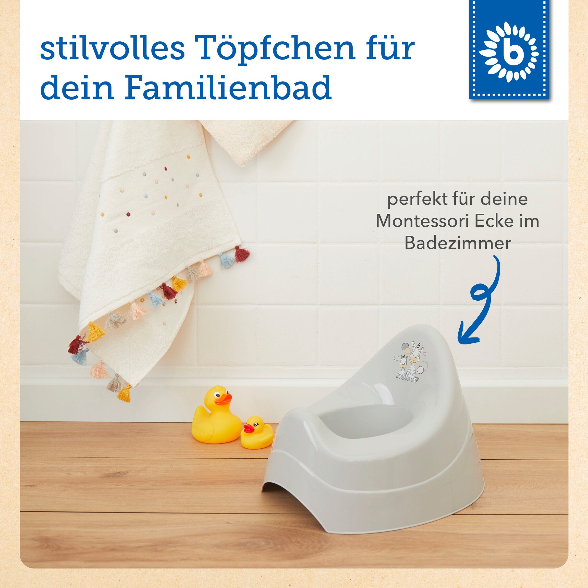 Bieco Töpfchen mit Musik grau Grau