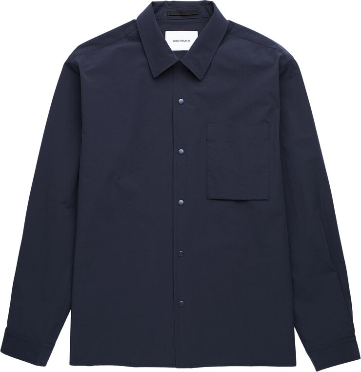 Norse Projects Carsten Travel Light Shirt LS Blå