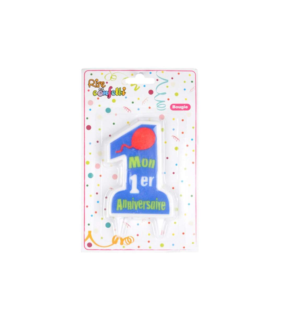 Paris Prix - Bougie mon Premier Anniversaire 9cm Bleu