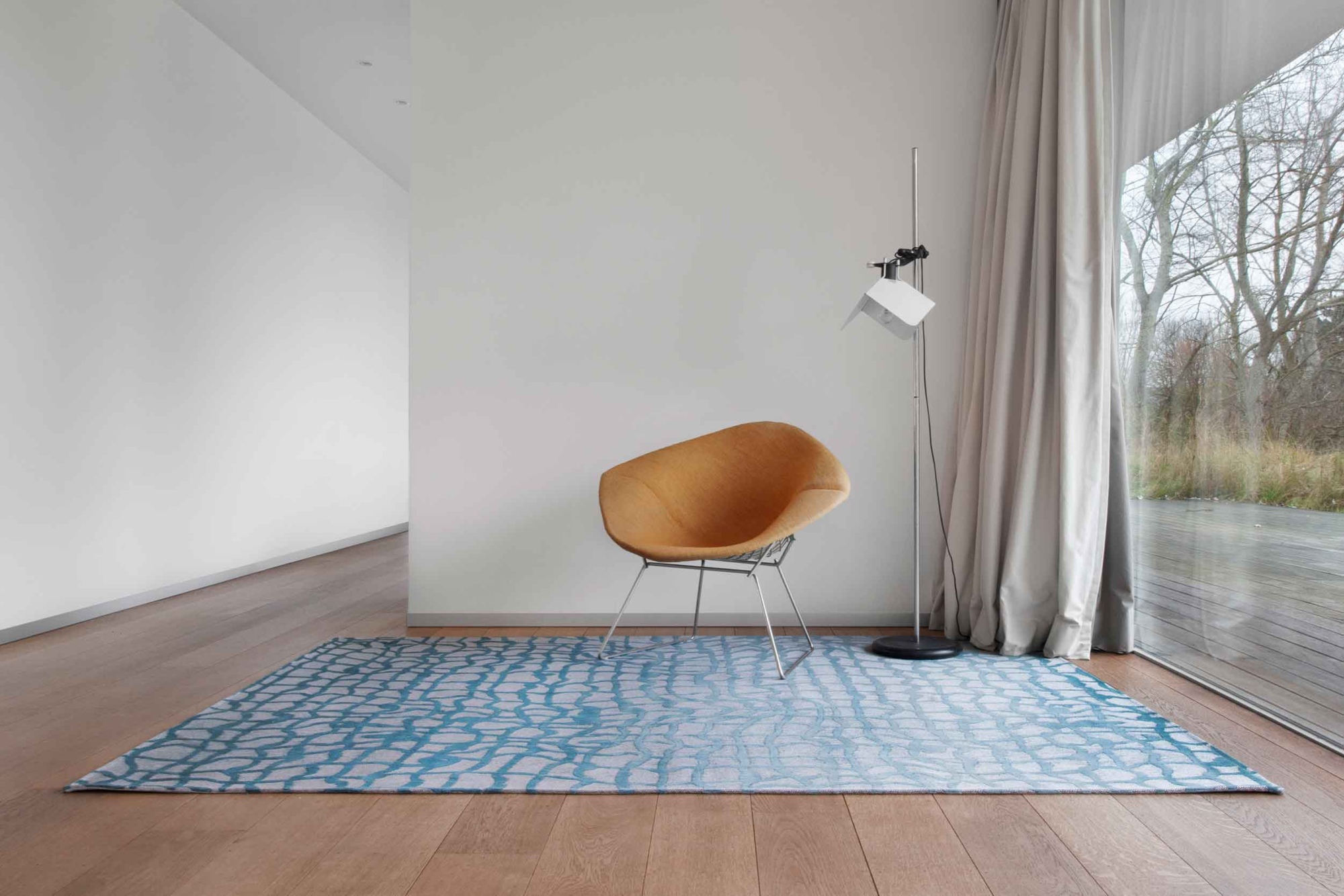 Ecorugs vloerkleed Dedalo blauw ∅ 240 cm