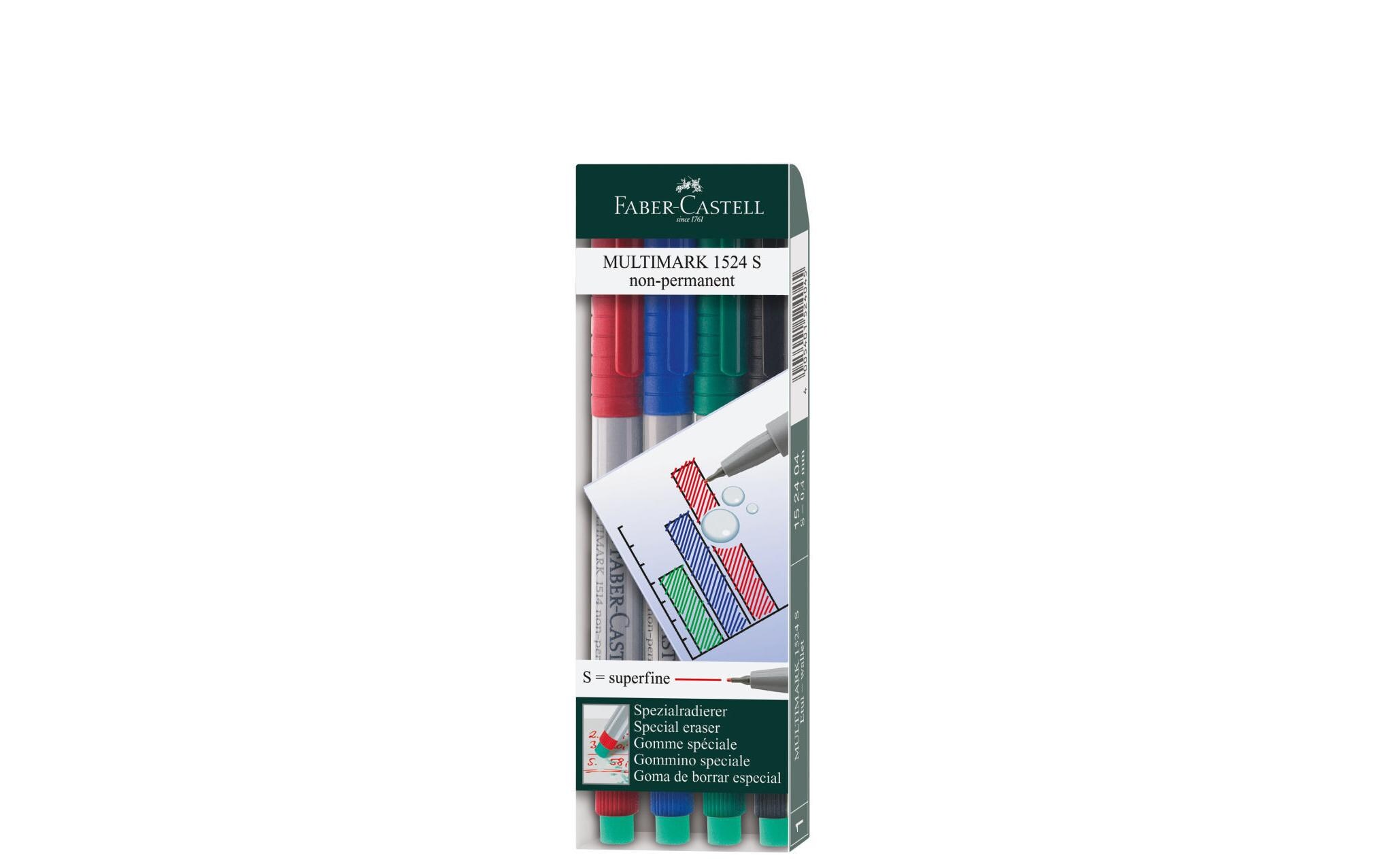 Multimark superfein, 4er EtuiFolienstifte