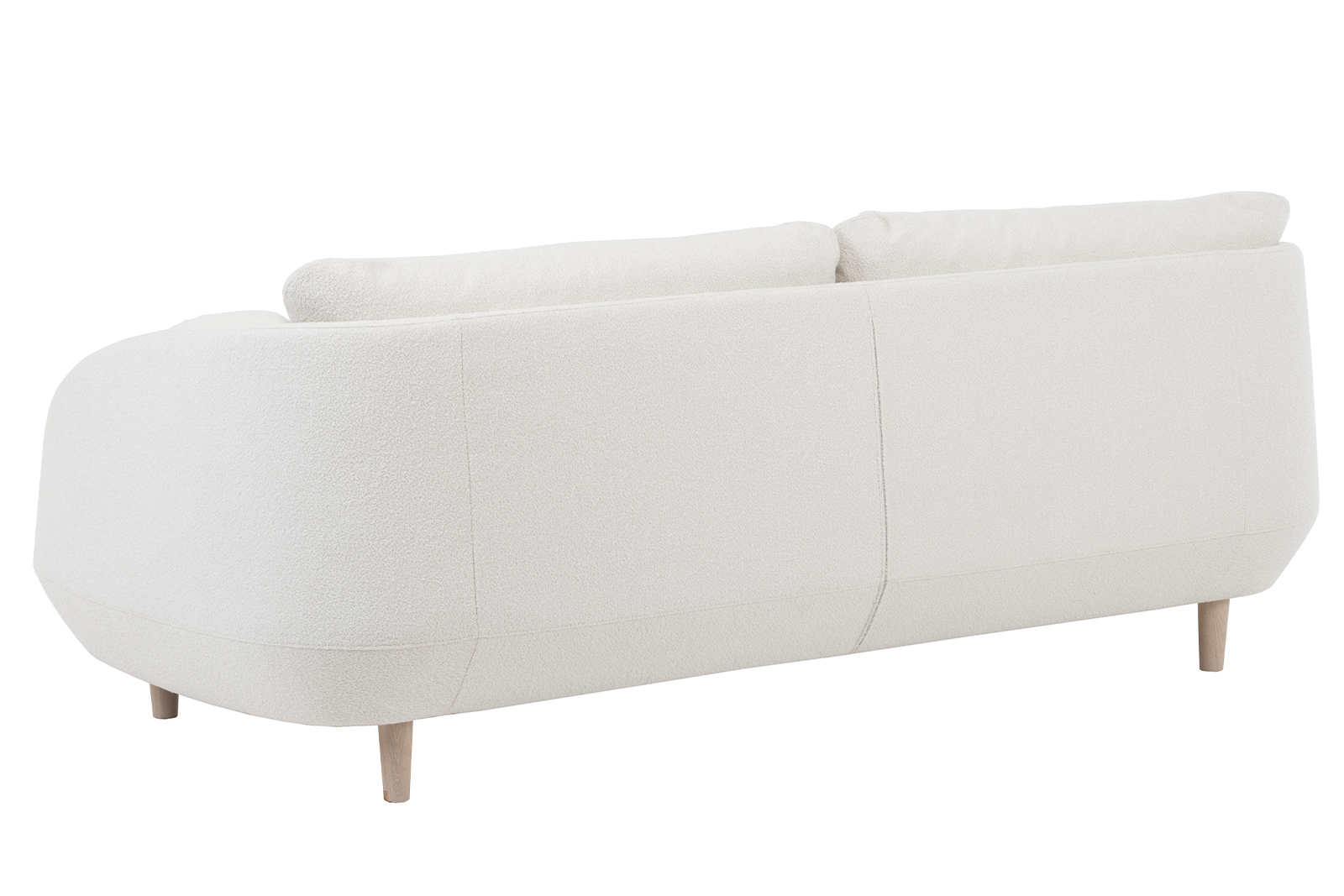 Ross 3-seter I tekstil Alfa 101 Ivory og hvitoljet ben.