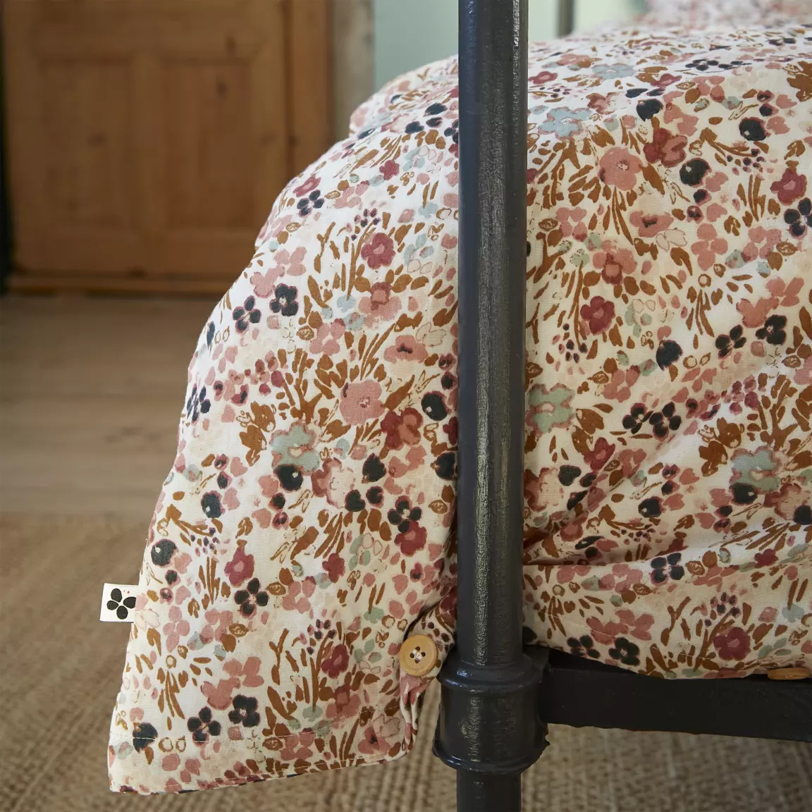 Housse de couette gaze de coton (140 x 200 cm) Constance Beige pampa