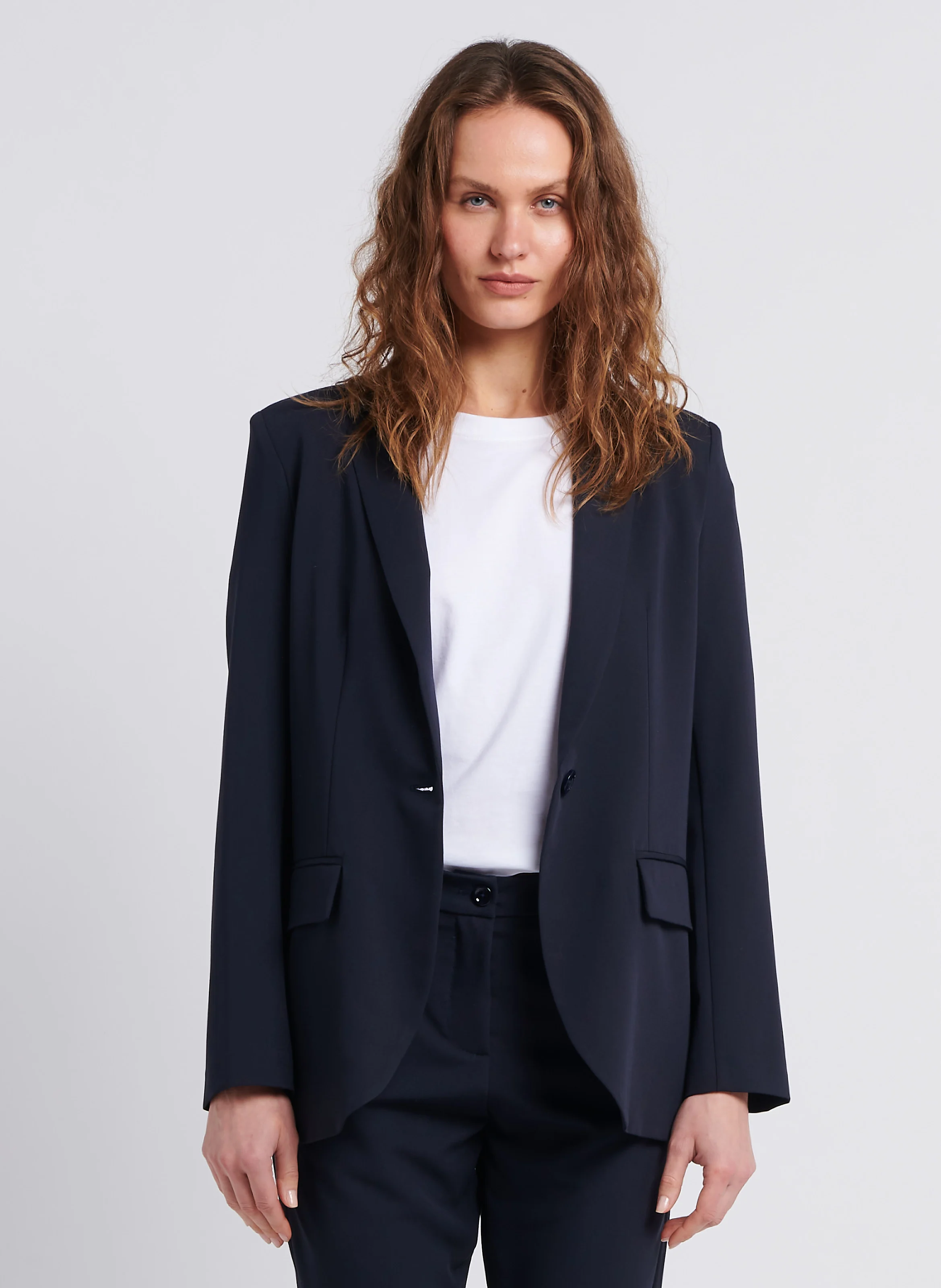 Blazer col tailleur| Bleu