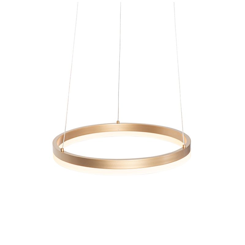 Design hanglamp goud 40 cm incl. LED 3-staps dimbaar - Anello
