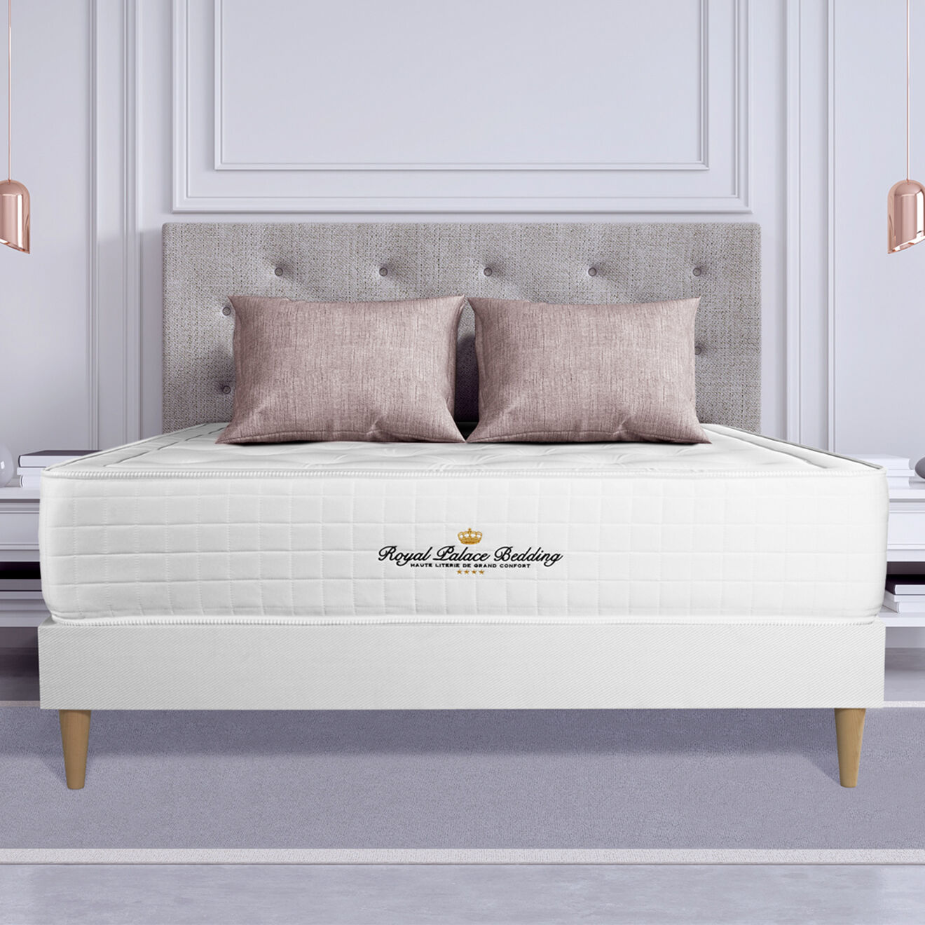 Royal Palace Bedding Matelas à mémoire de forme Buckingham blanc - 160x200 cm