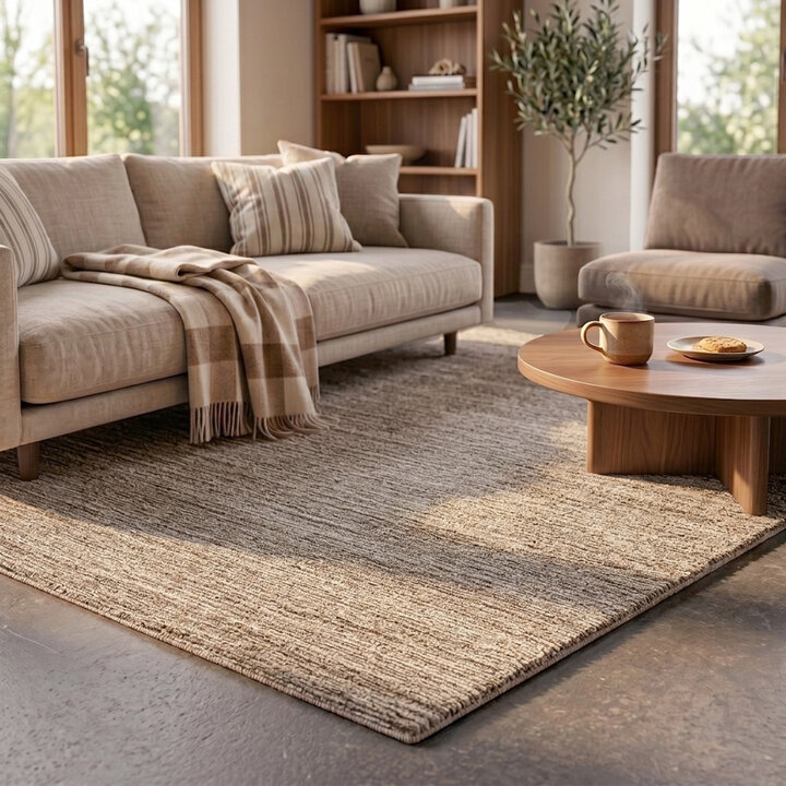 Wollen vloerkleed - Pedro Donkerbruin | Gemêleerd design