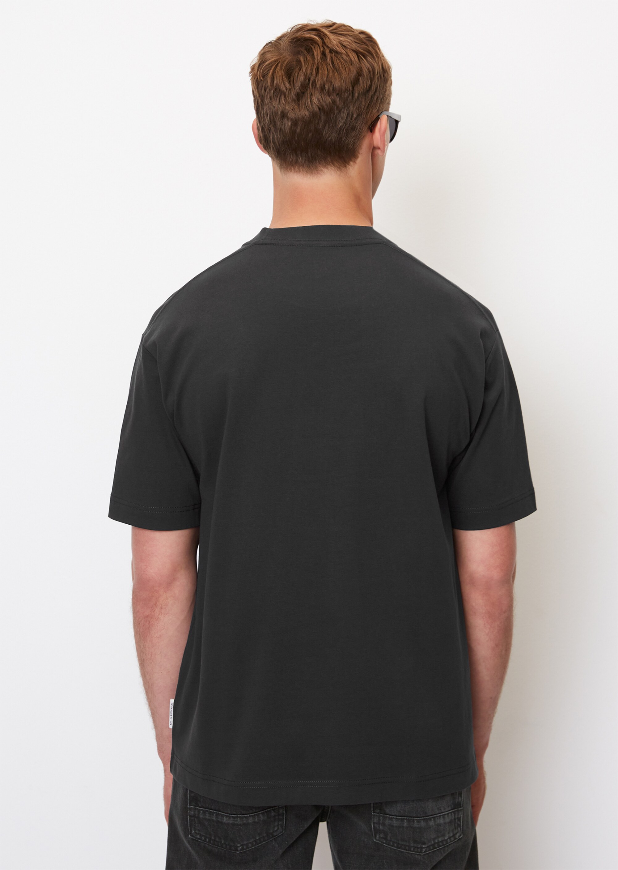 Rundhals-T-Shirt relaxed aus schwerem Heavy-Jersey