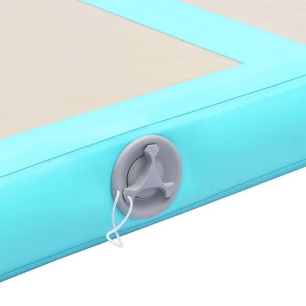vidaXL Oppblåsbar gymnastikkmatte med pumpe 700x100x10 cm PVC grønn