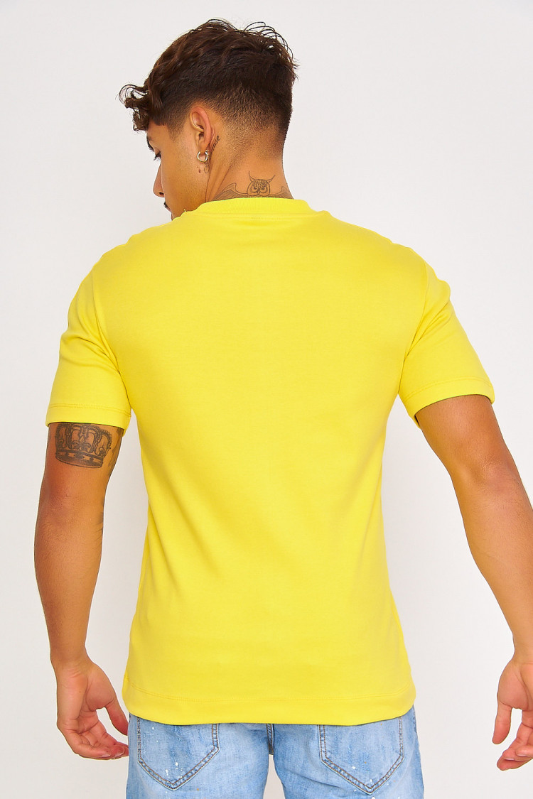 T-shirt jaune manches courtes uni