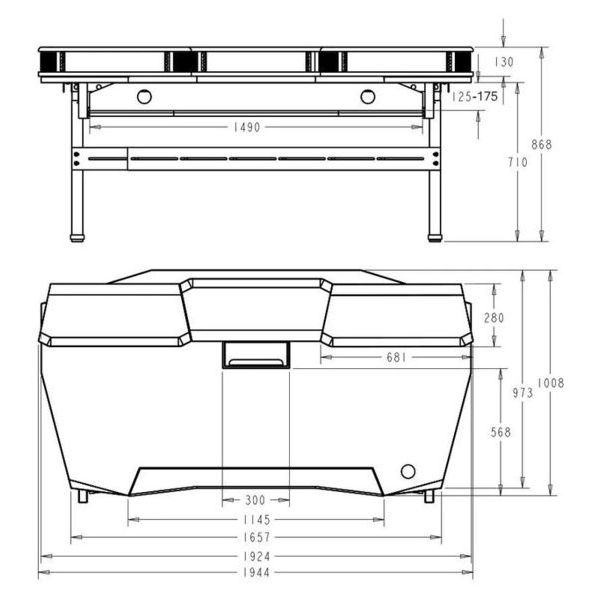 Studio Desk Orbit Platform All Black