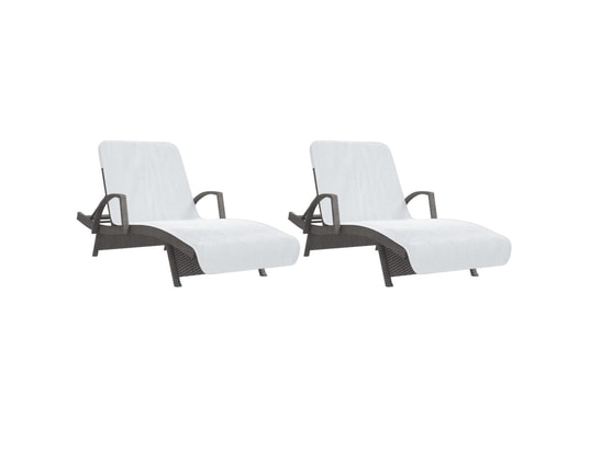 VIDAXL - Serviette de plage Serviettes de plage 2 pcs blanc 75x200 cm tissu 400 gsm