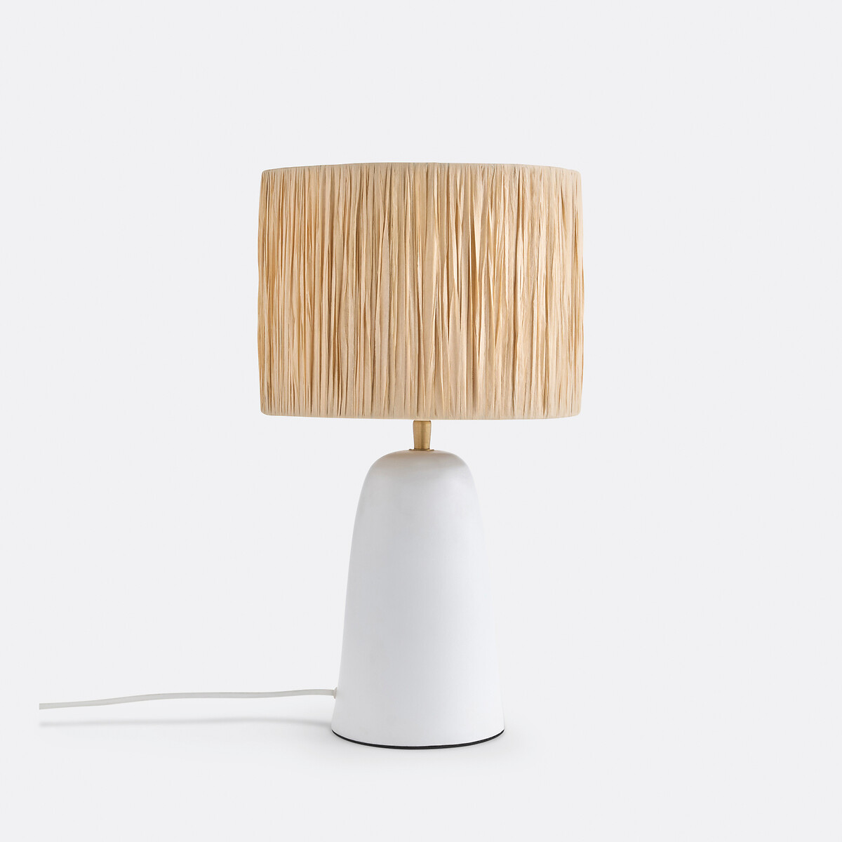 LA REDOUTE INTERIEURS<br>Candeeiro de mesa em terracota e ráfia, Neven