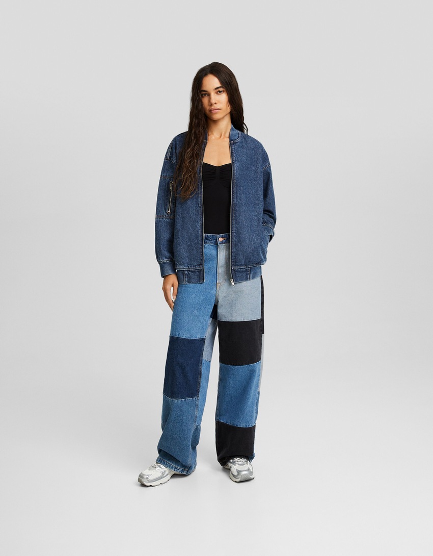 Jaqueta bomber jeans