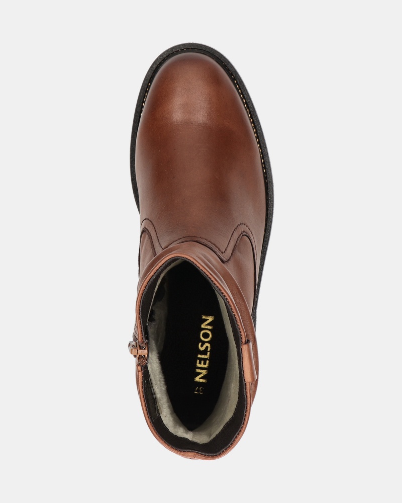 Nelson Rits- & gesloten boots  - cognac